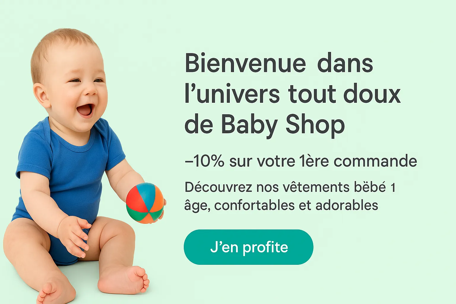 Autre exemple de popup pour site e-commerce